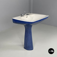 将图片加载到图库查看器，Blue ceramic Gardena sink by Antonia Campi for Richard Ginori, 1970s
