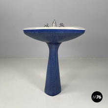 将图片加载到图库查看器，Blue ceramic Gardena sink by Antonia Campi for Richard Ginori, 1970s
