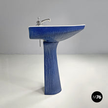 将图片加载到图库查看器，Blue ceramic Gardena sink by Antonia Campi for Richard Ginori, 1970s
