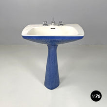 将图片加载到图库查看器，Blue ceramic Gardena sink by Antonia Campi for Richard Ginori, 1970s
