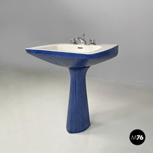 将图片加载到图库查看器，Blue ceramic Gardena sink by Antonia Campi for Richard Ginori, 1970s
