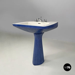 Blue ceramic Gardena sink by Antonia Campi for Richard Ginori, 1970s