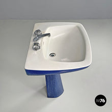 将图片加载到图库查看器，Blue ceramic Gardena sink by Antonia Campi for Richard Ginori, 1970s
