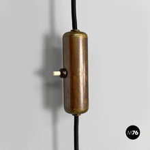 Charger l&#39;image dans la galerie, Adjustable wall lamp in brass and metal, 1950s
