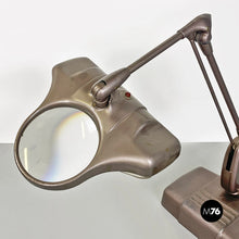 Load image into Gallery viewer, Steel and glass laboratory table lamp M-270 by Dazor Floating Fixture, 1950s
