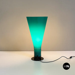 Green and white glasses table lamp, 1980s