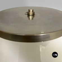 将图片加载到图库查看器，Metal and glass floor lamp, 1940s
