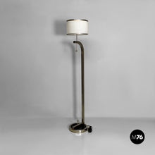 将图片加载到图库查看器，Metal and glass floor lamp, 1940s
