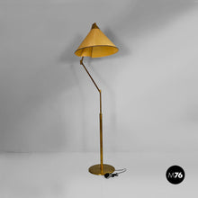 Load image into Gallery viewer, Adjustable brass floor lamp, 1950s
