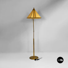 Load image into Gallery viewer, Adjustable brass floor lamp, 1950s

