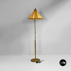 Adjustable brass floor lamp, 1950s
