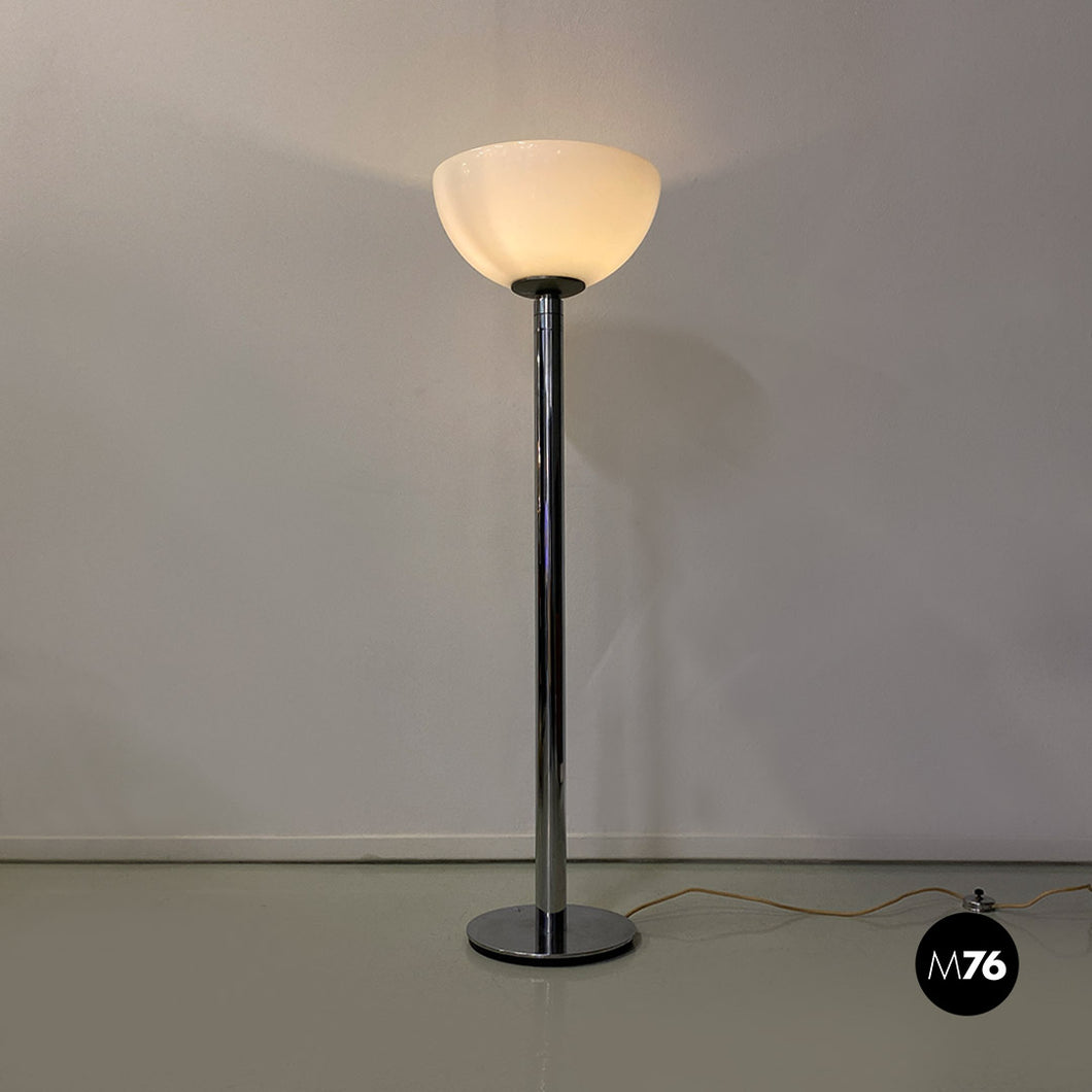 Steel and glass AM/AS floor lamp by Franco Albini and Franca Helg for Sirrah, 1970s