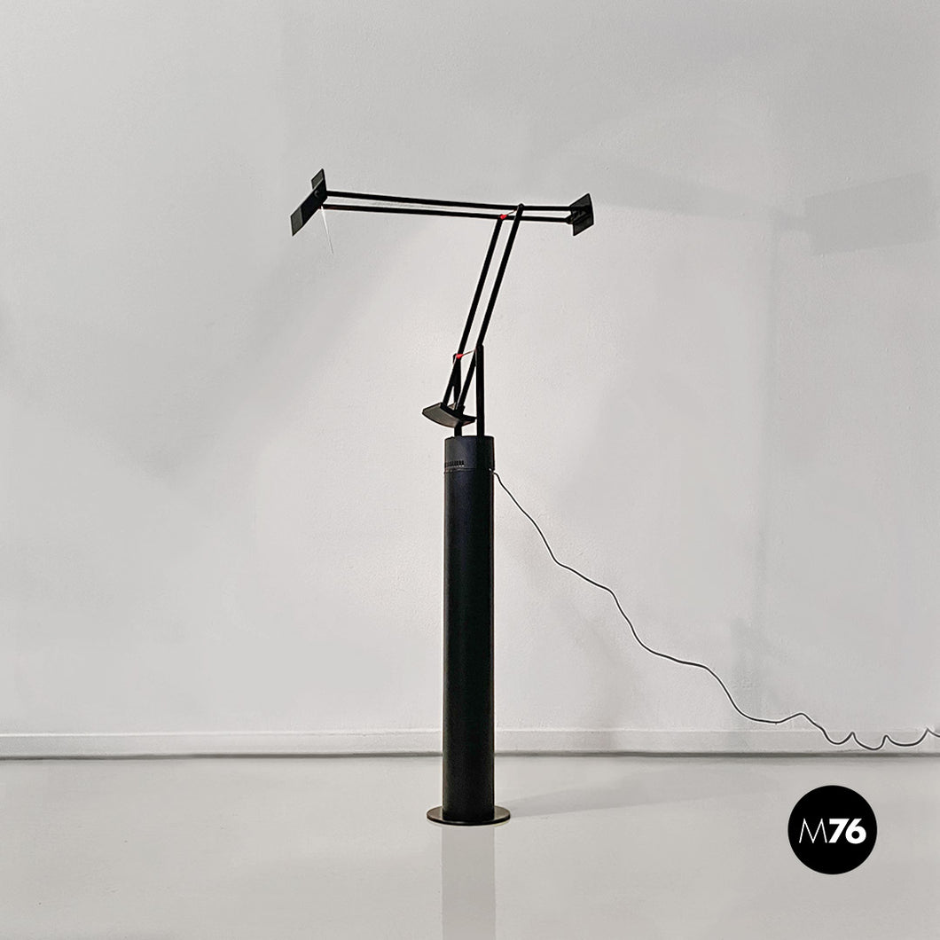 Black metal Tizio floor lamp by Richard Sapper for Artemide, 1979