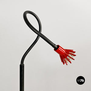 Red and black metal adjustable floor lamp by Tronconi, 1980s