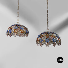 将图片加载到图库查看器，Glass and metal chandeliers, 1960s

