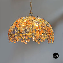 将图片加载到图库查看器，Glass and metal chandeliers, 1960s
