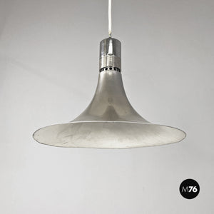 Steel AM/AS chandelier by Franco Albini and Franca Helg for Sirrah, 1960s