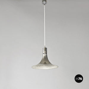 Steel AM/AS chandelier by Franco Albini and Franca Helg for Sirrah, 1960s