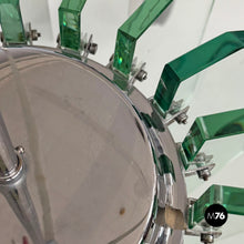 Charger l&#39;image dans la galerie, Metal and glass chandelier by Max Ingrand for Fontana Arte, 1960s
