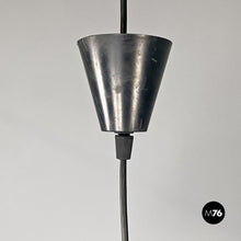 将图片加载到图库查看器，Pyramid metal and parchment chandelier, 1960s
