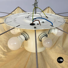 Load image into Gallery viewer, Linen and metal chandelier by Tobia Scarpa for Flos, 1980s
