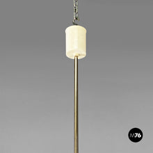 Carica l&#39;immagine nel visualizzatore di Gallery, White opaline glass chandelier, 1970s
