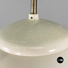 Carica l&#39;immagine nel visualizzatore di Gallery, White opaline glass chandelier, 1970s
