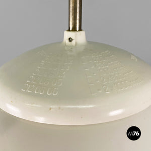 White opaline glass chandelier, 1970s