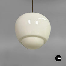 Carica l&#39;immagine nel visualizzatore di Gallery, White glass opaline chandeliers, 1970s
