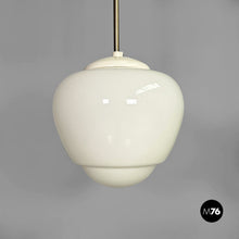 Carica l&#39;immagine nel visualizzatore di Gallery, White glass opaline chandeliers, 1970s

