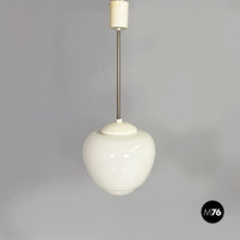 Carica l&#39;immagine nel visualizzatore di Gallery, White glass opaline chandeliers, 1970s
