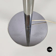 画像をギャラリービューアに読み込む, Adjustable chromed steel and black plastic floor lamp, 1970s
