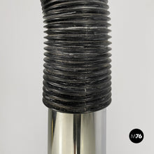 画像をギャラリービューアに読み込む, Adjustable chromed steel and black plastic floor lamp, 1970s
