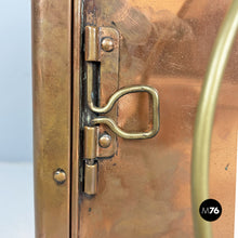 将图片加载到图库查看器，Naval navigation lantern in copper with Fresnel lens, 1950s

