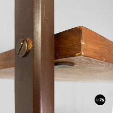 Carica l&#39;immagine nel visualizzatore di Gallery, Italian wood and metal self-standing bookcase, 1960s
