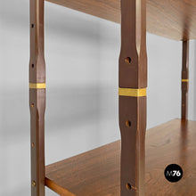 Carica l&#39;immagine nel visualizzatore di Gallery, Italian wood and metal self-standing bookcase, 1960s
