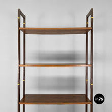 Carica l&#39;immagine nel visualizzatore di Gallery, Italian wood and metal self-standing bookcase, 1960s
