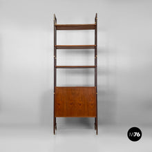 Carica l&#39;immagine nel visualizzatore di Gallery, Italian wood and metal self-standing bookcase, 1960s
