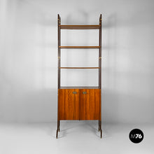 Carica l&#39;immagine nel visualizzatore di Gallery, Italian wood and metal self-standing bookcase, 1960s
