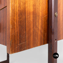 Carica l&#39;immagine nel visualizzatore di Gallery, Wood self standing bookcase with double cabinet, 1960s
