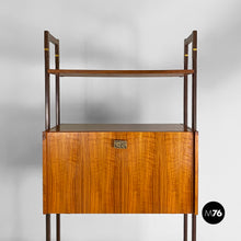 Carica l&#39;immagine nel visualizzatore di Gallery, Wood self standing bookcase with double cabinet, 1960s
