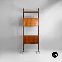 Carica l&#39;immagine nel visualizzatore di Gallery, Wood self standing bookcase with double cabinet, 1960s
