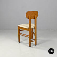 将图片加载到图库查看器，Wooden chairs with white linen fabric, 1960s
