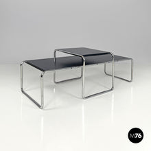 Load image into Gallery viewer, Black wood coffee tables Laccio by Marcel Breuer for Gavina, 1970s
