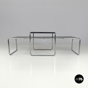 Black wood coffee tables Laccio by Marcel Breuer for Gavina, 1970s