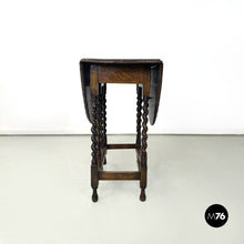 Load image into Gallery viewer, Wooden coffee or service table with folding top, 1900s
