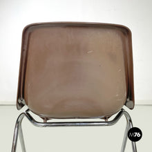 Carica l&#39;immagine nel visualizzatore di Gallery, Stackable chairs by Proinco in brown plastic, 1970s
