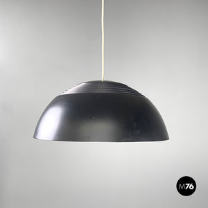 Black and white metal ceiling lamp by Arne Jacobsen for Louis Poulsen, 1960s