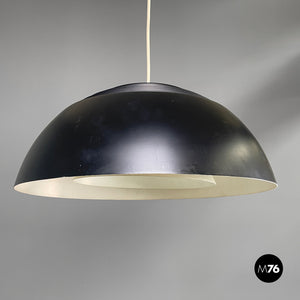 Black and white metal ceiling lamp by Arne Jacobsen for Louis Poulsen, 1960s