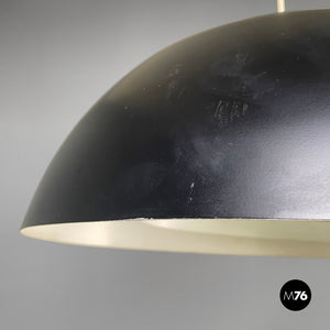 Black and white metal ceiling lamp by Arne Jacobsen for Louis Poulsen, 1960s